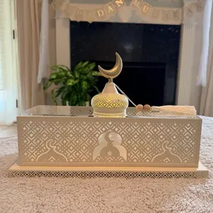 Ramadan & Eid serving tray with LED light rectangular shape