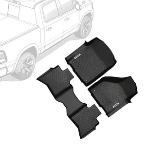 OEDRO Custom Floor Mats Fit for 2013-2018 Dodge Ram 1500 Quad Cab, 2019-2024 Dodge Ram 1500 Classic Quad Cab (NOT for New Body), Front & 2nd Seat Floor Liners
