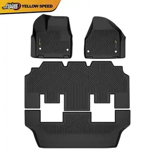 All Weather TPE 3D Floor Set Liner Floor Mats Fit For 2017-25 Chrysler Pacifica Car Mats Easy To Clean Enhanced Grip