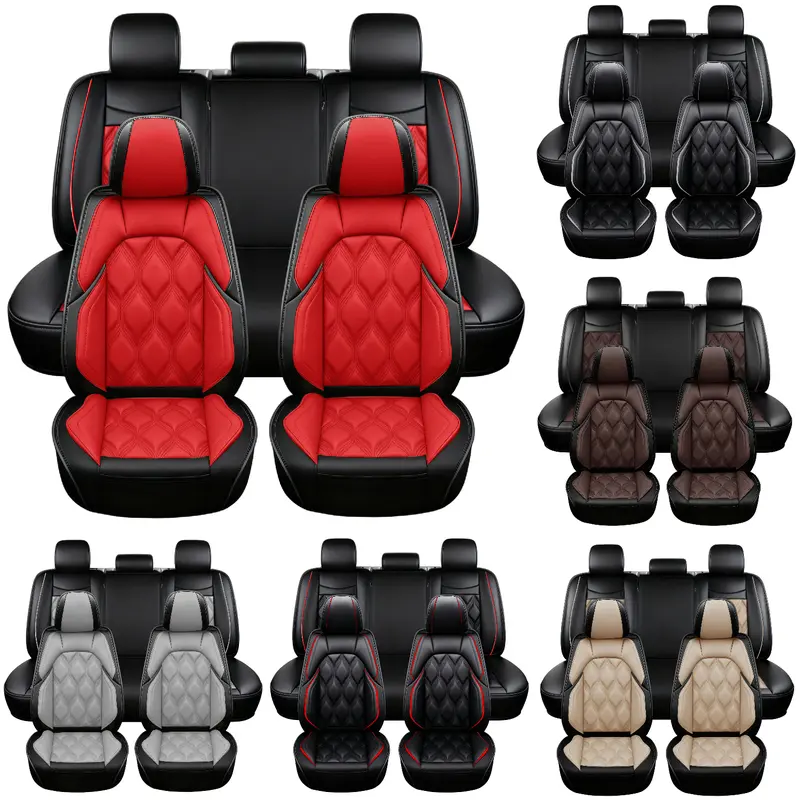 Custom Fit For Ford F-150 2009-2025 2026 Seat Covers,Nappa Leather Seat Protectors Truck Pickup Waterproof Automotive Vehicle Cushion Cover Fit For 2009 to 2026 Ford F-150 and 2017 to 2026 Ford F-250 F-350 F-450