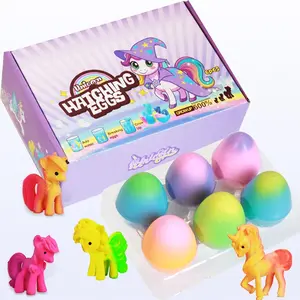 6 Pack Hatching Growing Unicorn Eggs Rainbow Colorful Eggs with 6 Unique Unicorns for Safe Fun & Magical Transformation – Perfect for Christmas & Birthday Gifts, Great for Outdoor Play in Gardens, Backyards, Pools & Parties