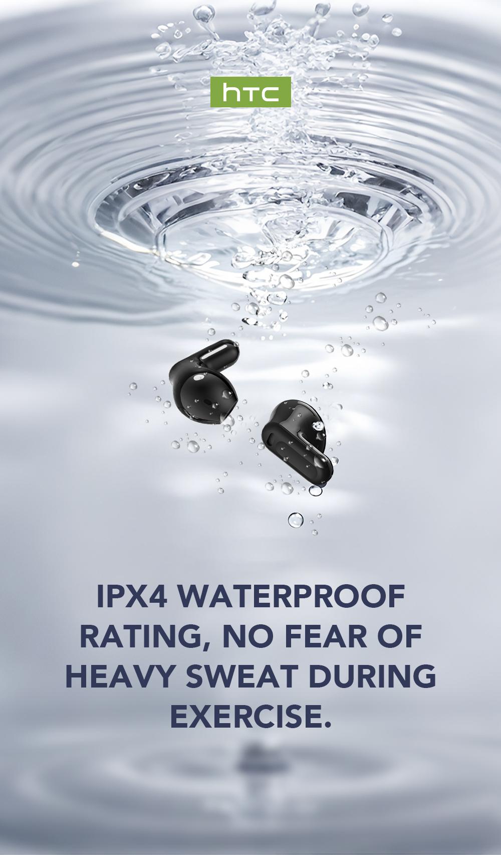 HTC NE20 Bluetooth 6.0 Earphones LED Display High Fidelity Waterproof Wireless Earphones | Suitable for Office, Sports, Study and Audio Calls | Built-in Microphone | Earphones  | AI Translate