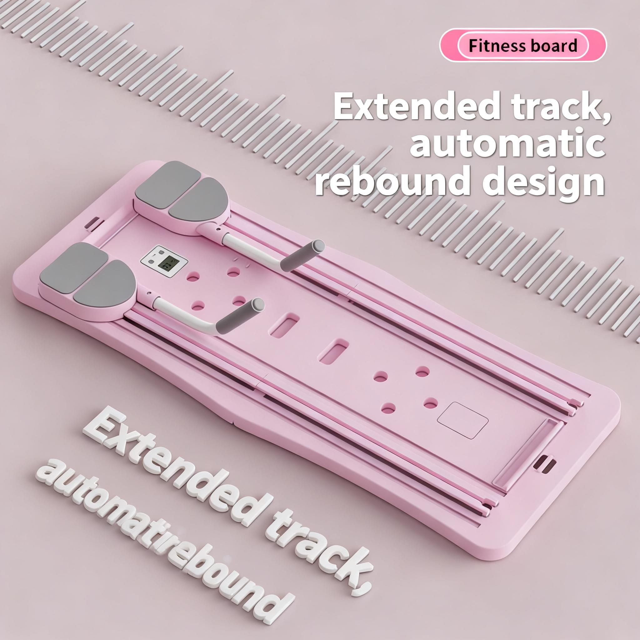 Foldable Pilates Reformer Board, 4 in 1 Multi-Functional Pilates Sliding Board for Full Body Home Fitness Training