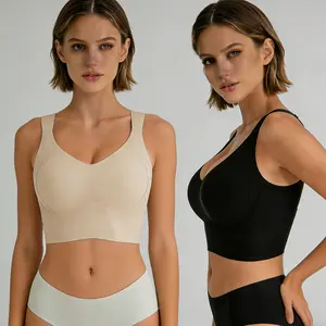 NOVIMA  Wireless Plus Size Full Coverage Bra, Back Fat Smoothing, 7 Row Hooks Supportive, Seamless Wirefree Push Up Comfort for B-F Cups minimizer tshirt second skin wear comfortable breathable mesh cup