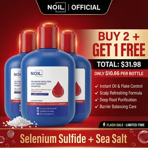 【Buy 2 Get 1 Free 】NOIL Selenium Disulfide Shampoo | Oil Control, Refreshing Anti-Dandruff & Anti-Itch | 300ML x 3 Bottles  Free Shipping