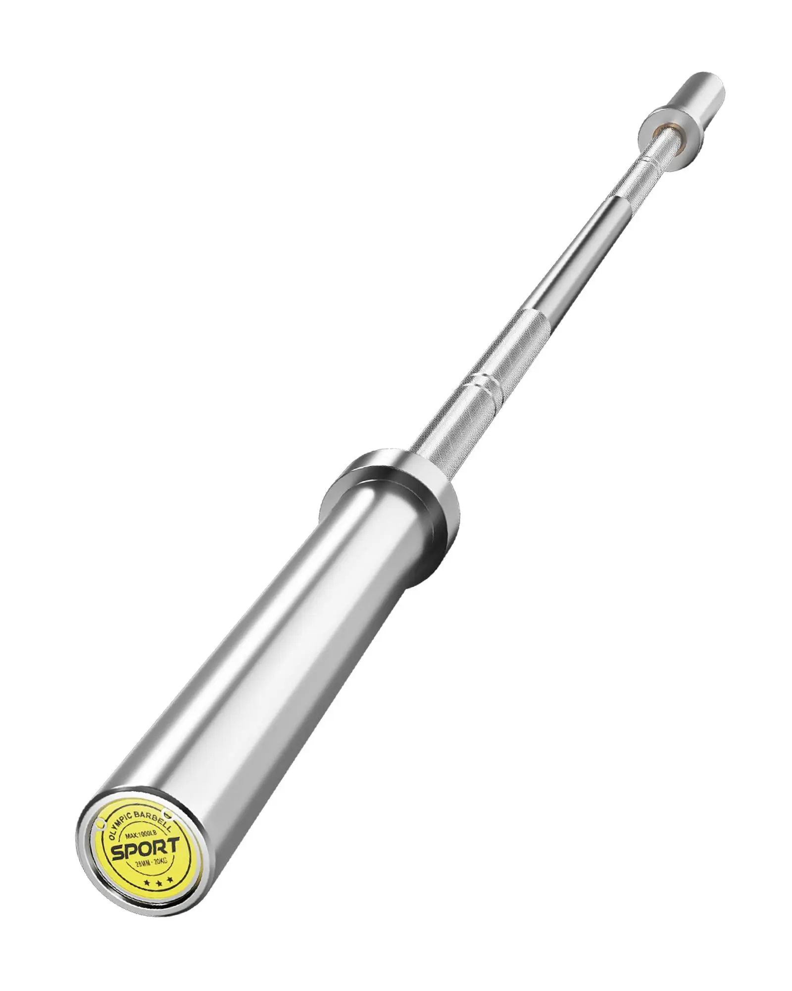 Gaomon 7ft 45LB Olympic Barbell - 2" Plate Fit, 1500LB Capacity, 28mm Alloy Steel Deadlift Bar with Chrome Finish, Knurled Grip, Needle Bearings, Dual Knurl Marks, Home Gym Strength Training Barbells Equipment, Comfortable Grip