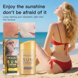 Professional Anti-Aging Sunscreen SPF+++ 100 Long-Lasting UVA/UVB Protection System Extra Waterproof Light & Smooth Facial Skin Repair 80g Natural Sunblock Uv Resistant