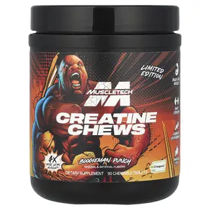 MuscleTech Limited Edition, Creatine Chews, Boogieman Punch, 90 Chewable Tablets (1 g per Tablet)
