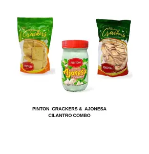 Pinton Combo Crackers Snack & Ajonesa (Cilantro Mayonnaise) - 3PK