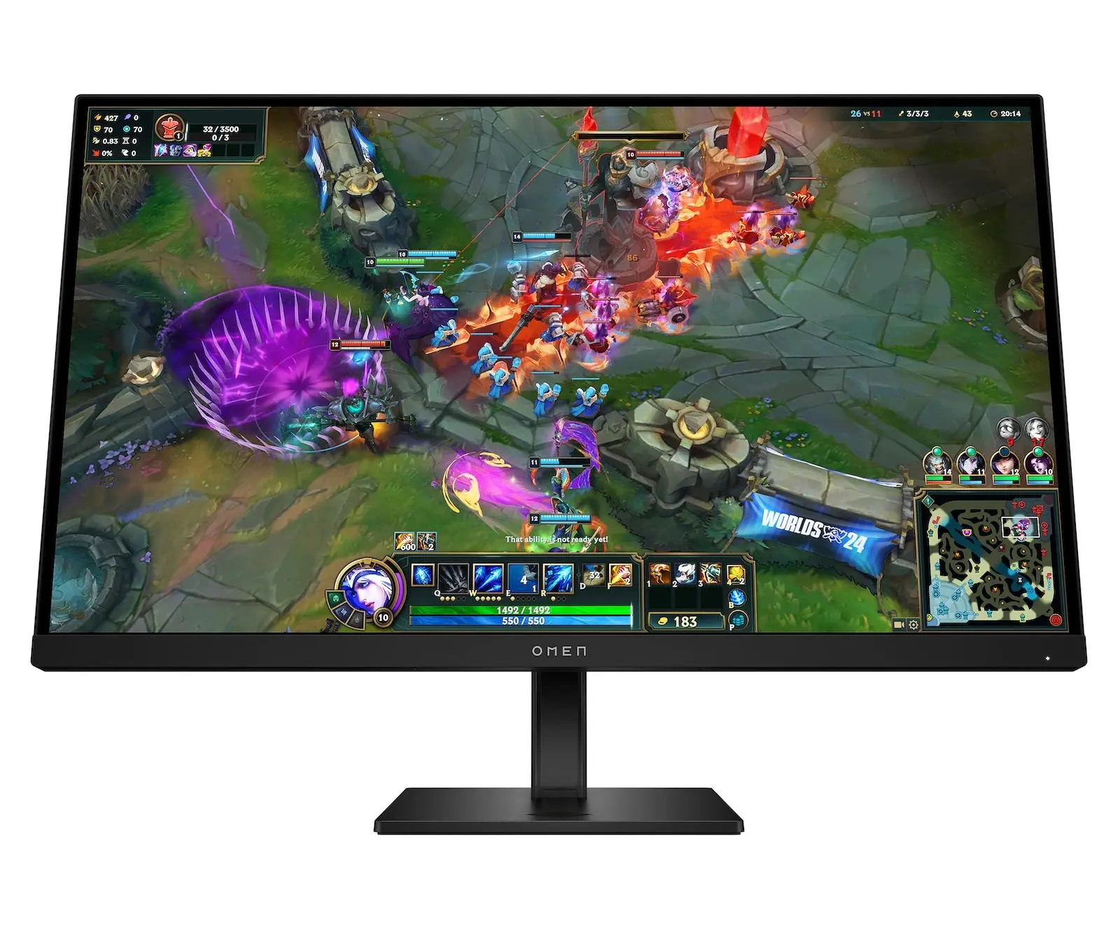OMEN 27qs G2 27in QHD 280Hz Flat Gaming Monitor - 26-28inches High-Performance Computer Monitor with Cable Holder, DP Port for Gaming Upgrade