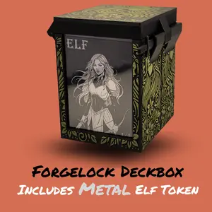 ForgeLock DeckBox Elf Edition | Holds 100+ Cards | Includes Metal Token