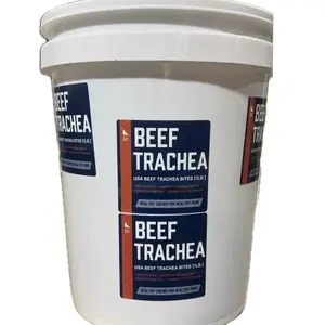 10-12” Beef Trachea Bucket (4 Pounds) 100% Natural Dog Chew Treats - Single-Ingredient