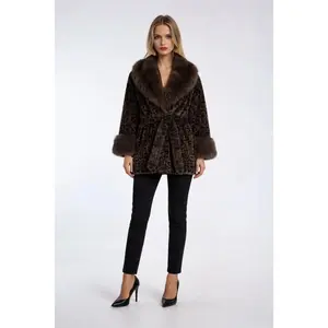 Forever 21 Leopard Print Tie-Waist Faux Fur Jacket