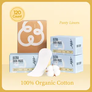 RPE Life Regular Liners - 100% Organic Cotton - 120ct, Daily Comfort, and Light Protection, Large Value Pack, First-Time Friendly