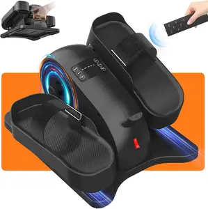 Under Desk Elliptical Machine for Senior Mini Elliptical Leg Exerciser with Remote Quiet Portable Electric Seated Foot Pedal Exerciser for Home Office