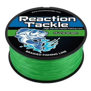 Reaction Tackle Hi Vis Green X4 & X8 Strand Braided Fishing Line Reaction Tackle Hi Vis Green X4 & X8 Strand Braided Fishing Line