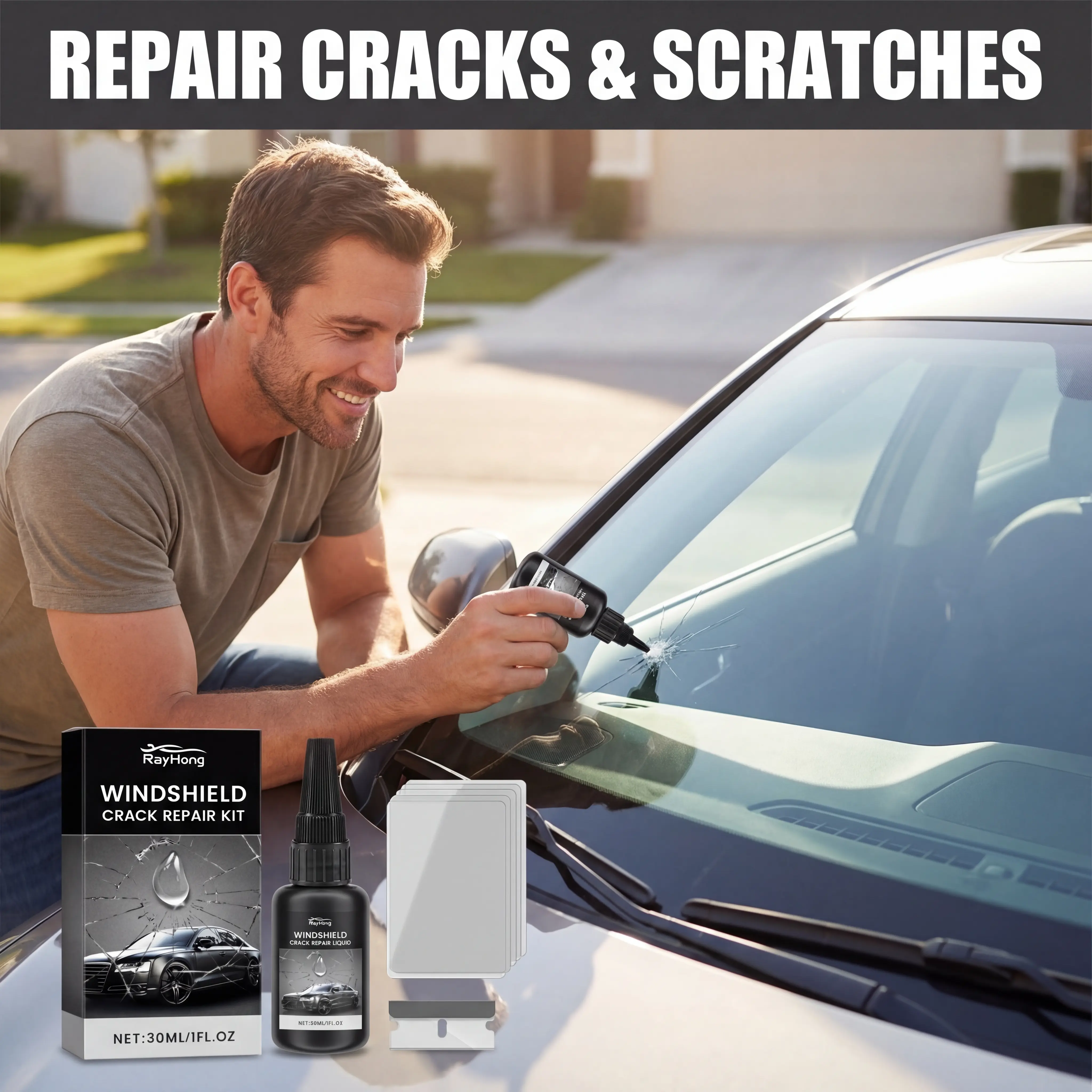Windshield repair adhesive, windshield crack and scratch repair adhesive for clear vision, windshield repair Windshield repair adhesive, windshield crack and scratch repair adhesive for clear vision, windshield repair