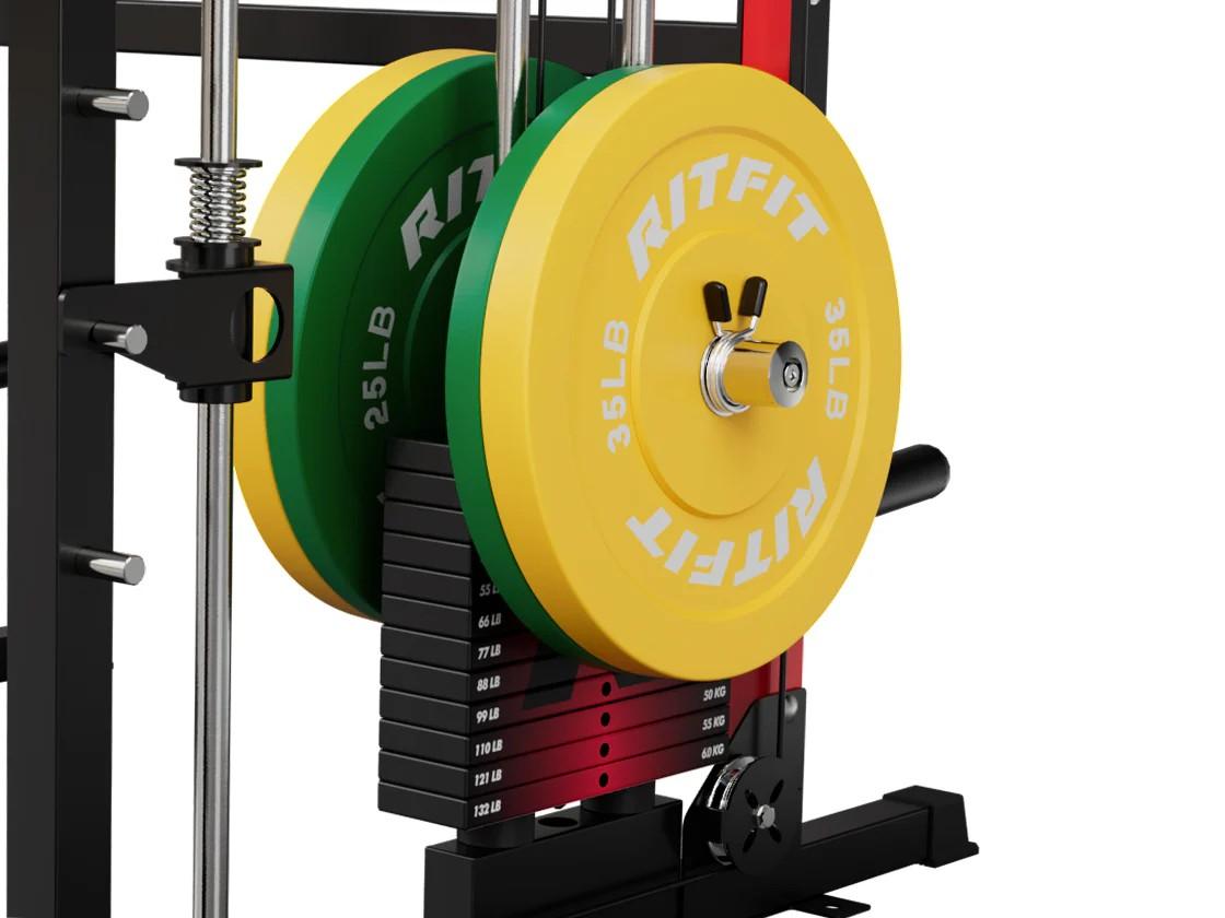 RITFIT WSM1 264lbs M1 Compatible Inclined Stack Set - Home Fitness Equipment, Home Gym Adjustable Multifunctional Workout Station, 5° Incline, Adjustable Gear, Customizable Stickers for Strength Training