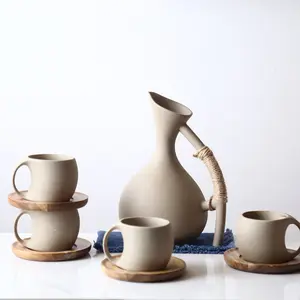 Elegant Tea Set Gift Box – Kettle + 4 Cups with Bamboo Tray | Luxury Home & Gift Set