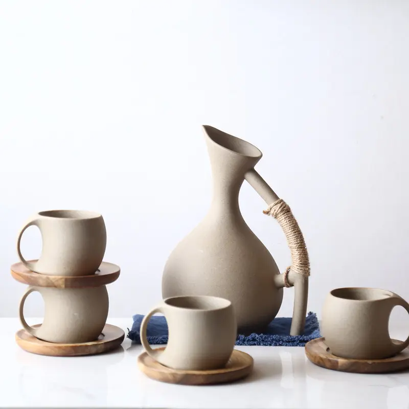 Elegant Tea Set Gift Box – Kettle + 4 Cups with Bamboo Tray | Luxury Home & Gift Set