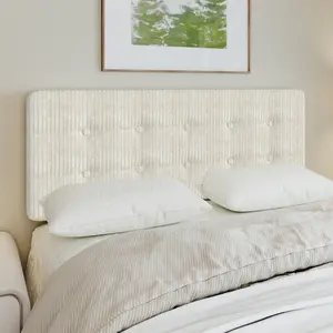 Peel & Stick Upholstered Headboard - Easy Self-Adhesive Fabric Headboard with Soundproof Wall Panels - Channel Tufted, Wall Mounted, No Tools Installation for Bedroom