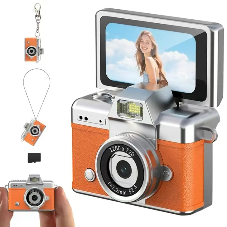 Vintage Digital Point and Shoot Camera - 1.47in LCD Screen, 1080P, Keychain Size Pocket Camera for Pictures, Birthday/Christmas Gift, Vintage Digital Camera, Compact Camera