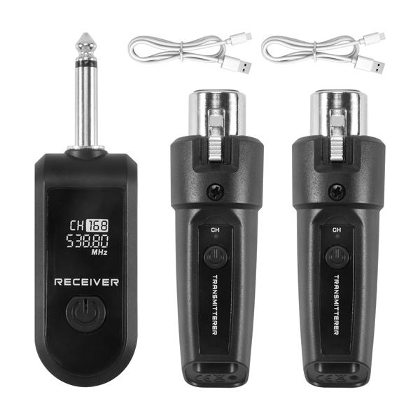ABS UHF Band Handheld Wireless Microphone System - Dynamic Mic Kit with 48V Phantom Power, Wired-to-Wireless Function, XLR Input, Cable Compatibility, for Professional Audio Use, Content Creators, Contentcreator ABS UHF Band Handheld Wireless Microphone System - Dynamic Mic Kit with 48V Phantom Power, Wired-to-Wireless Function, XLR Input, Cable Compatibility, for Professional Audio Use, Content Creators, Contentcreator