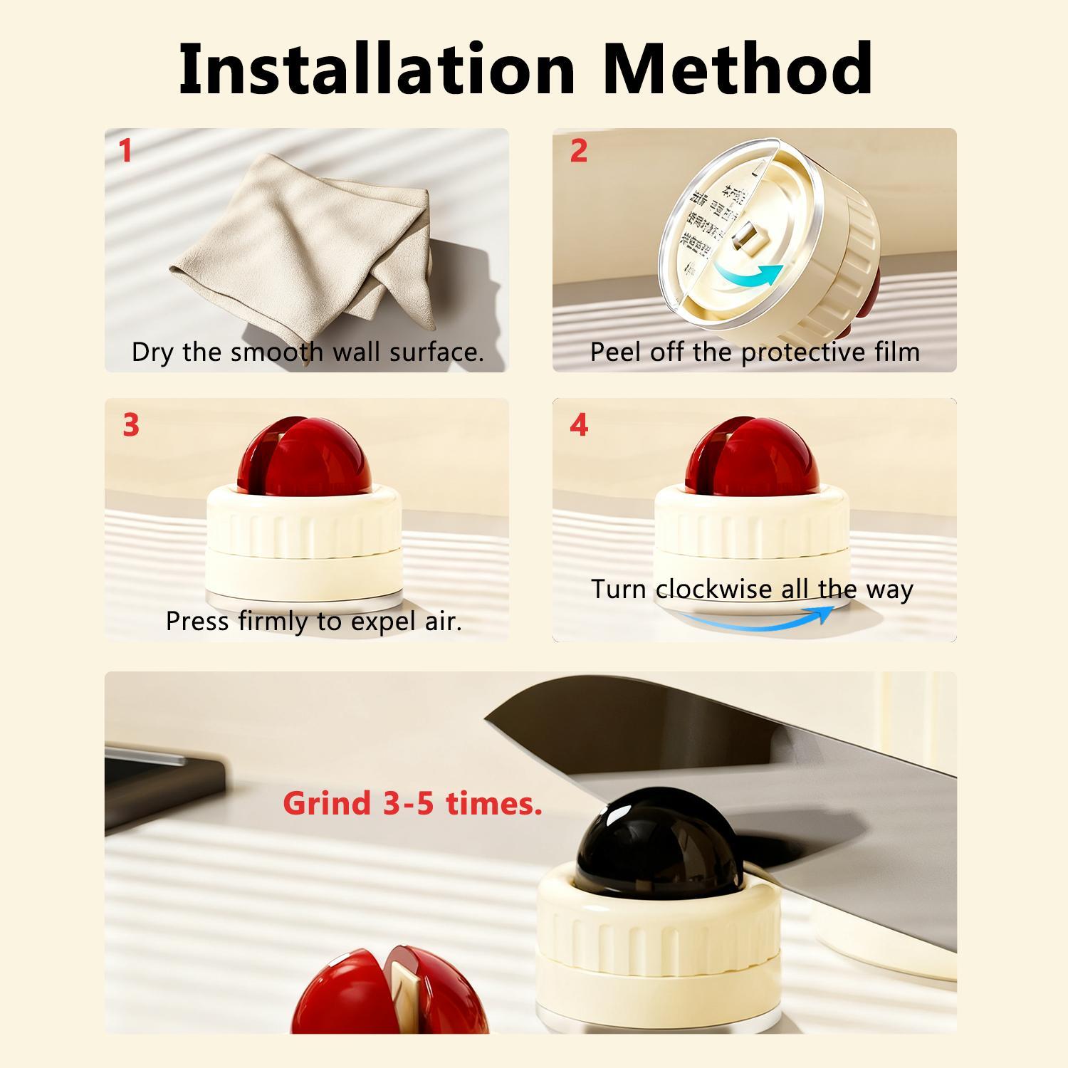 Oceantree Knife Sharpener 2Pack Mini Set,Portable Rapid Knife Sharpener & Kitchen Knife Sharpener (with Suction Base) | for Knives, Scissors, Cleavers & Outdoor Tools | Sharpener (Non-Slip) Kitchenware Home #mothersdaygift