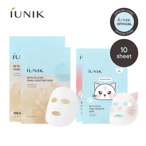 IUNIK Beta Glucan Moisture Mask Duo_All Ages Fun Family Set_20 Sheets