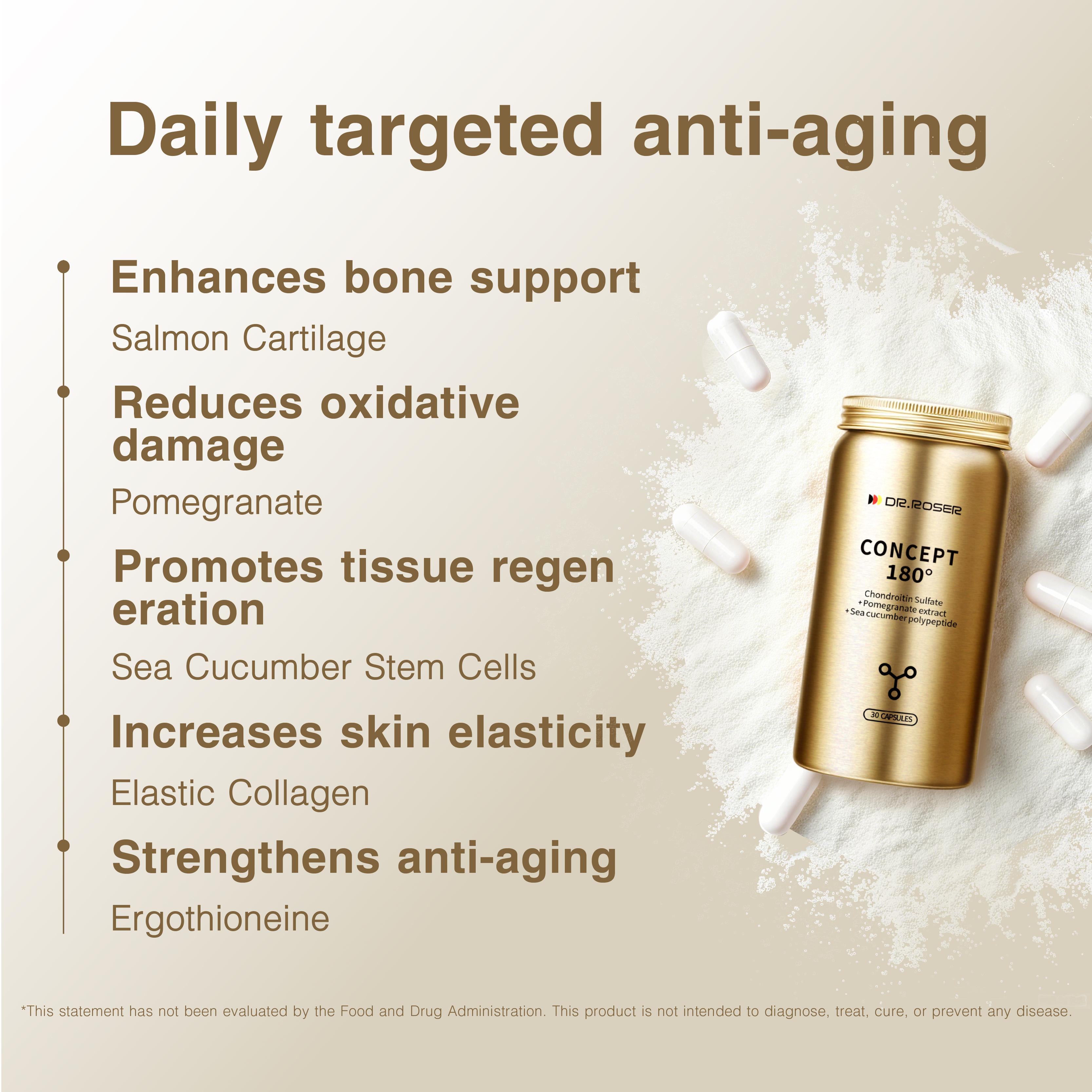 DR.ROSER 30 Capsules NAD+ Booster Anti-Aging Supplement with Urolithin A Elastic Collagen Sea Cucumber Stem Cells for Women & Men Edible Healthcare Colagen peptide Dietary Fitness collagen#collagen peptide #supplements for women DR.ROSER 30 Capsules NAD+ Booster Anti-Aging Supplement with Urolithin A Elastic Collagen Sea Cucumber Stem Cells for Women & Men Edible Healthcare Colagen peptide Dietary Fitness collagen#collagen peptide #supplements for women