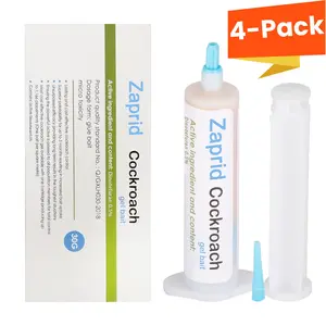 Cockroach Gel Bait 4-Pack 30g Each with 4 Plungers and Precision Tips for Indoor and Outdoor Use Effective Pest Control Roach Killer Gel for American German and Other Major Cockroach Species Summervibes