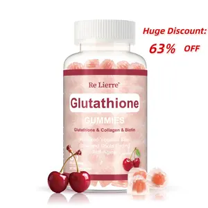 RE LIERRE Cherry Glutathione & Collagen Gummies 23 Cal Beauty Gummies for Skin Glow Hydration Support 60 Gummies Brighten Hydrate Firm Skin