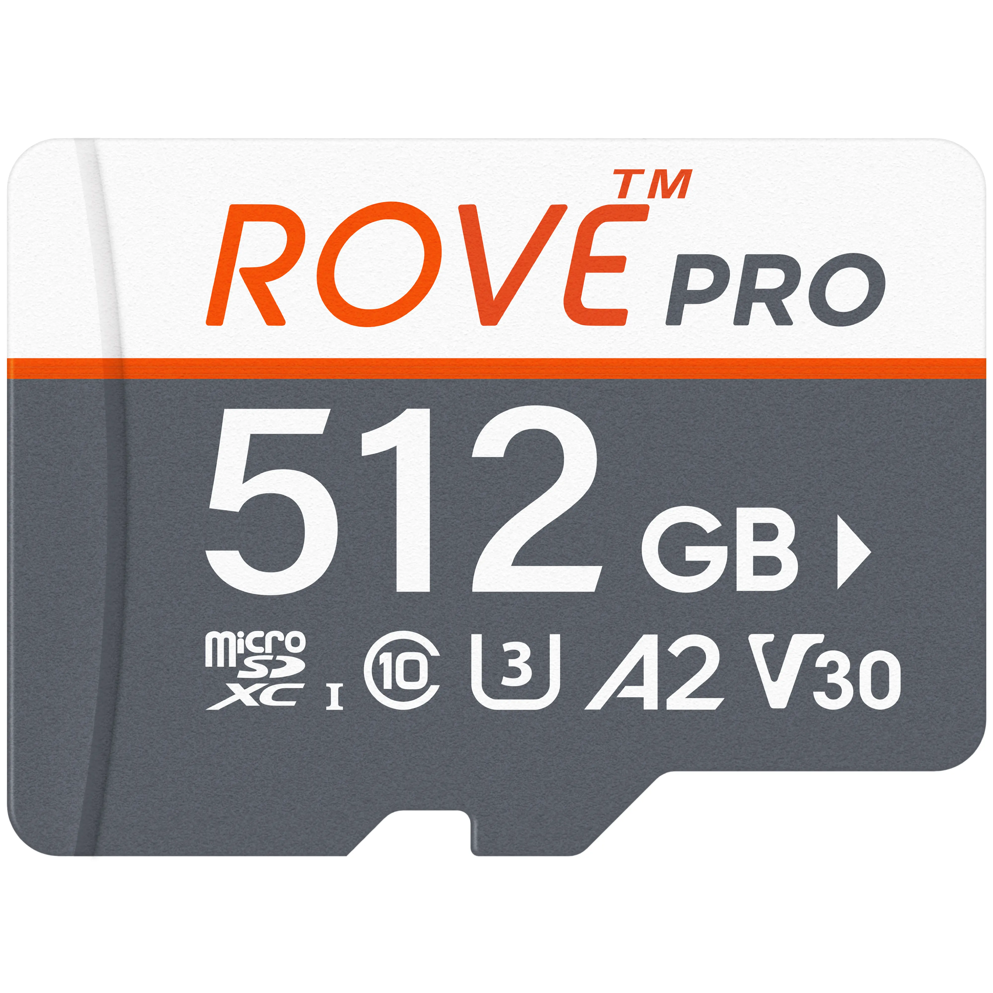 ROVE PRO microSD Card with Full-Size SD Adapter, 128GB / 256GB / 512GB