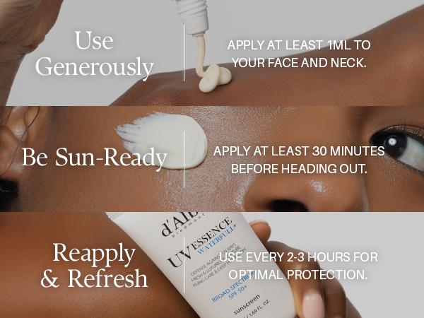 [OFFICIAL d'Alba] Waterfull UV Essence Sunscreen - Lightweight SPF 50+ PA++++ Vegan Sun Care & Facial Moisturizer (1.69 fl oz) Moisture Skincare