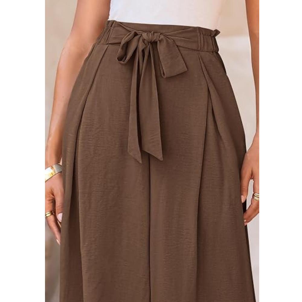 PRETTYGARDEN Women's Wide Leg Work Pants Business Casual High Waisted Loose Palazzo Trouser Summer Clothes