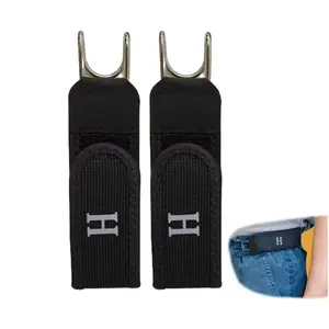 Buckleless Belt for Men & Women - No Buckle Belt with Tactical Metal Hook, Invisible Adjustable Elastic Waistband