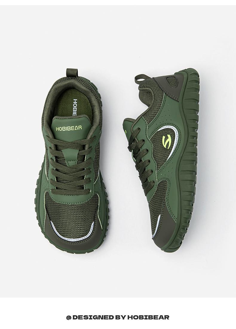 HOBIBEAR Wide Toe Box Men's Barefoot Shoes Spring Autumn Casual Walking Sports Shoes with Anti-Slip Rubber Sole for Everyday Wear Comfortable Breathable Design