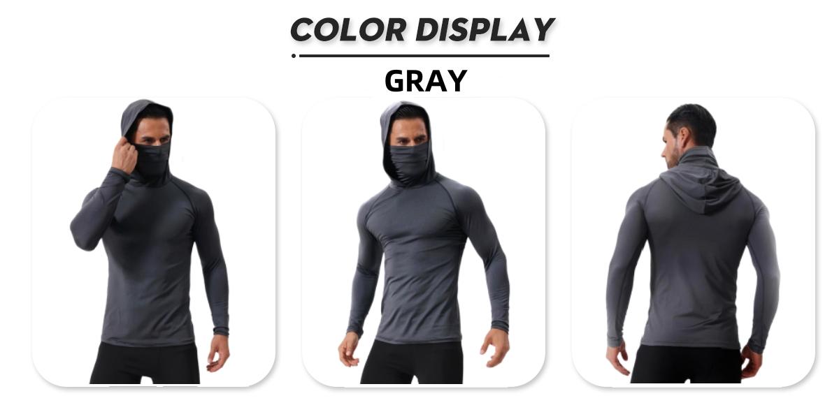 OKP 6-Piece Men's Casual Hoodie Pullovers Blue Black Light Gray Slim Fit Long Sleeve Lightweight UPF Sun Protection Soft Breathable Timeless Classic Versatile Machine Washable Comfort Multi-Occasion Wear Menswear Set  Stylish Tops