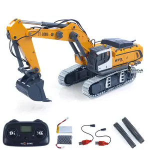 1/50 RC Excavator K970 Engineering Vehicle Remote Control Electric Lifting Digger Metal Bucket Tracks Light Sound RTR Battery
