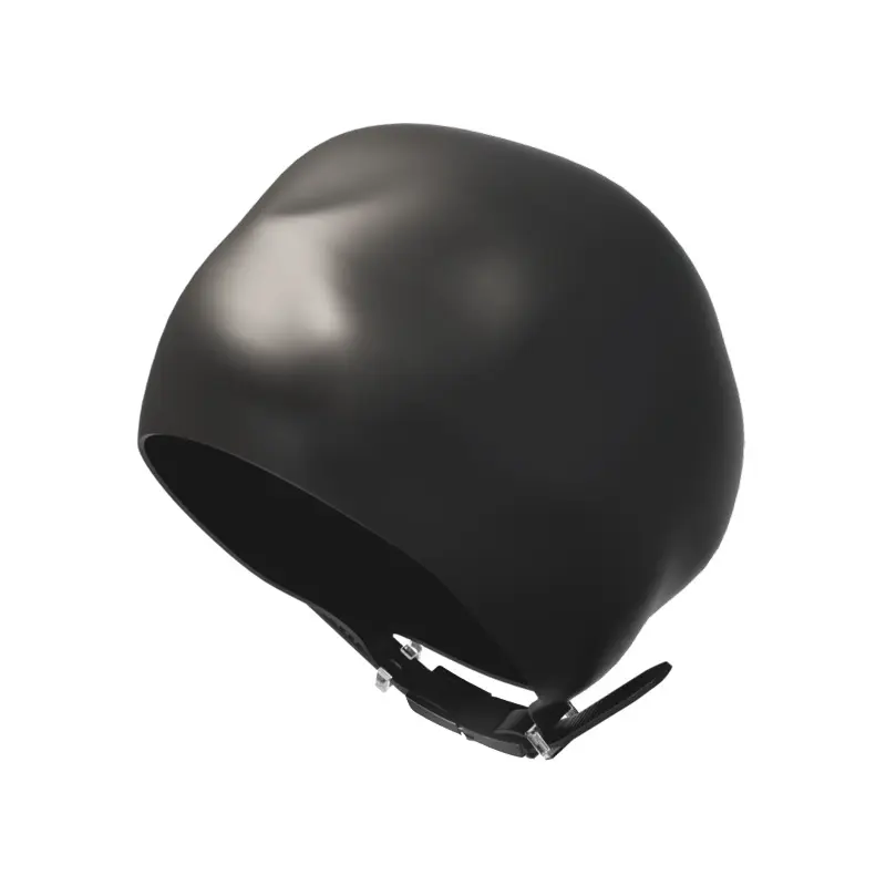 Matte Black Silicone Swimming Cap - Ultra Smooth, Lightweight, Breathable, Waterproof, with Comfort Buckle Strap, for Men, Ideal for Pool Training & Competitive Swimming (Viral Vintage Herringbone Newsboy Style), Silicone Swimming Caps
