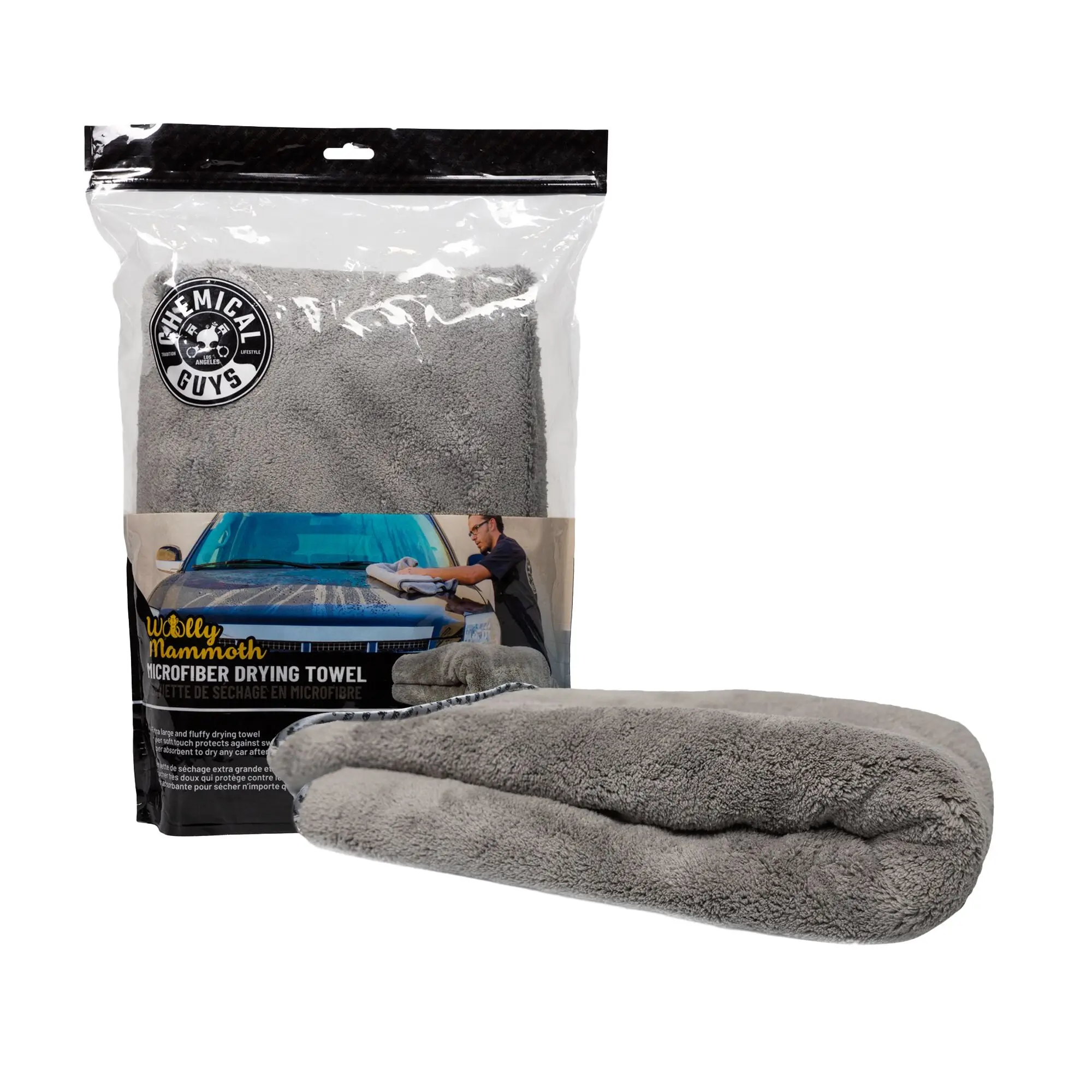 Chemical Guys Woolly Mammoth Ultra-Plush Premium Microfiber Drying Towel - XL Size Car Detailing Accessory Tool, 36"x25"x1" Thick Pile, 1" Silky Banding Edges, Heavy Duty, Absorbs Water, Scratch-Free, Streak-Free for Cars & Trucks