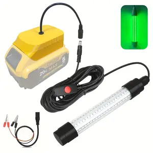 Underwater Fishing Light Compatible With Dewalt 20V Battery, Super Bright Underwater 126LED Fishing Light For Attracting Crabs, Cod And Sea Bass, 13W, Night Fishing Lights, Underwater Lighting, Fishing Accessories, A Best Gift For Father(No Battery)