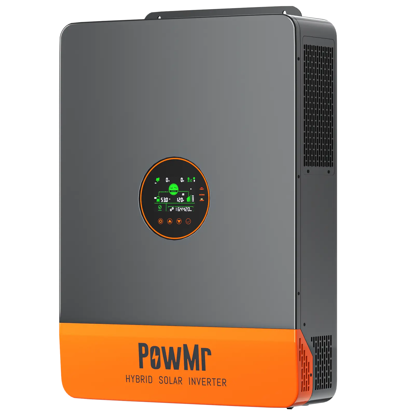 POWMR Solar Hybrid Inverter - 24V/48V, 4000W-12000W, Low/High-Frequency All-in-1 Unit with Built-in MPPT Controller, Pure Sine Wave, 120V, 22A, LCD, Battery-Compatible for Off-Grid PV Power Systems 5200W 10000W inversor