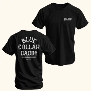 Tee4daddy - Blue Collar Daddy Men's T-Shirt, dad shirt, father day gift, shirt for men, gift for dad, girl dad shirt, menswear