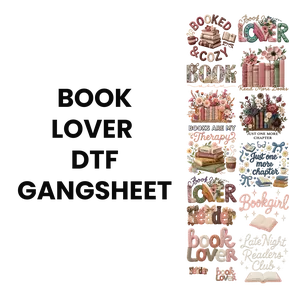 BOOK LOVER DTF GANGHSET FOR SHIRT MAKING