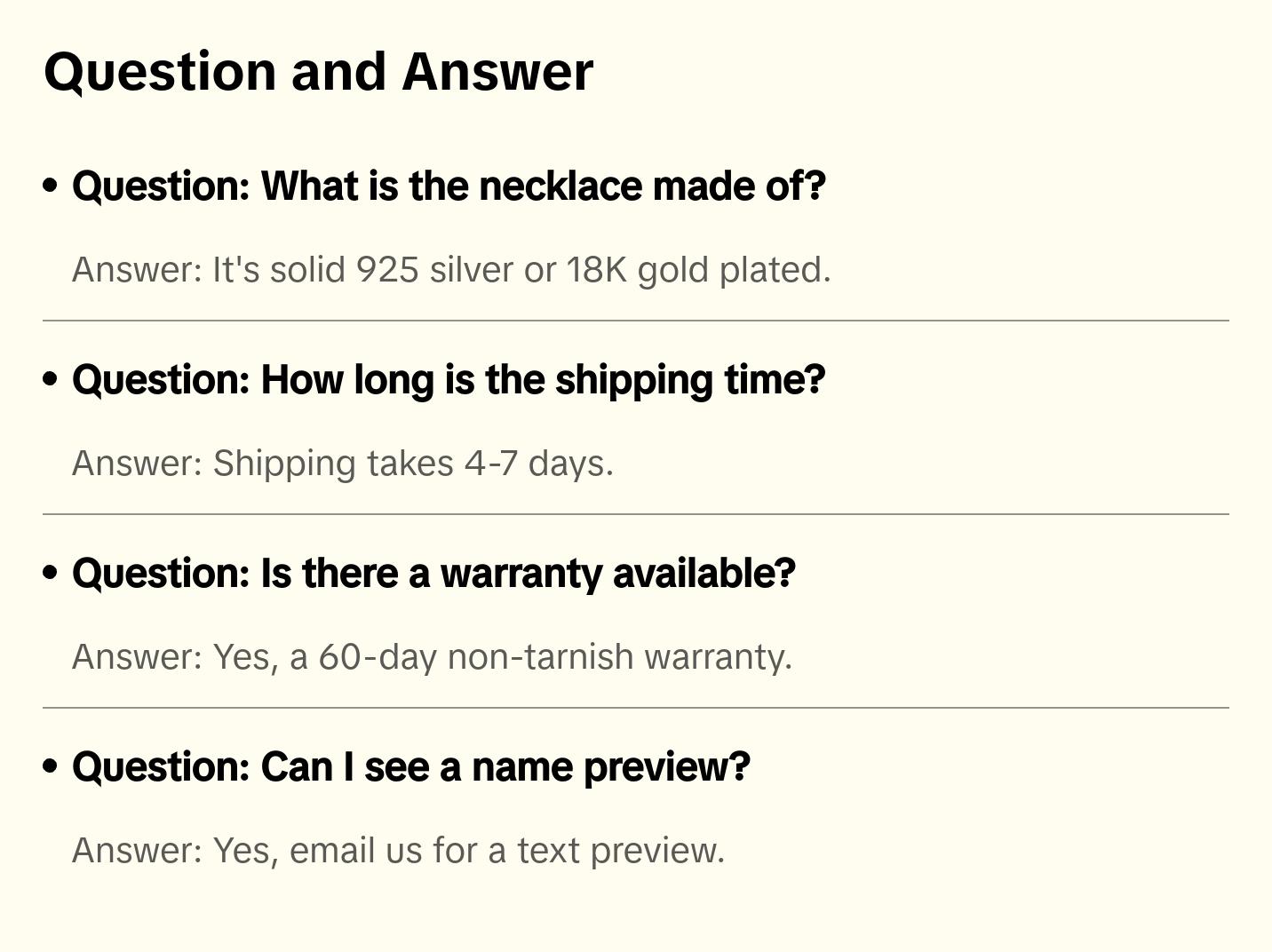 Personalized Julia Name Necklace