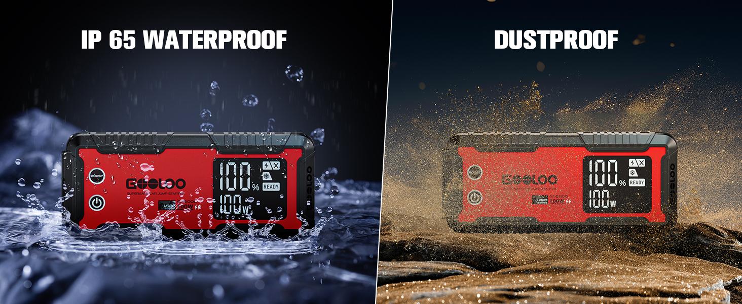 GOOLOO 6000A Jump Starter GT6000 Car Starter with 100W Bi-Directional Fast Charge Powerful 12V Auto Battery Booster for All Gas & Up to 12L Diesel Engine Supersafe Portable Jump Box for Emergency Use
