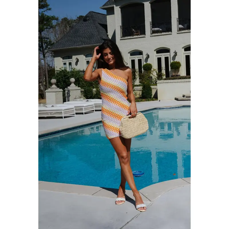 analuisa one shoulder dress yellow - TikTok Shop