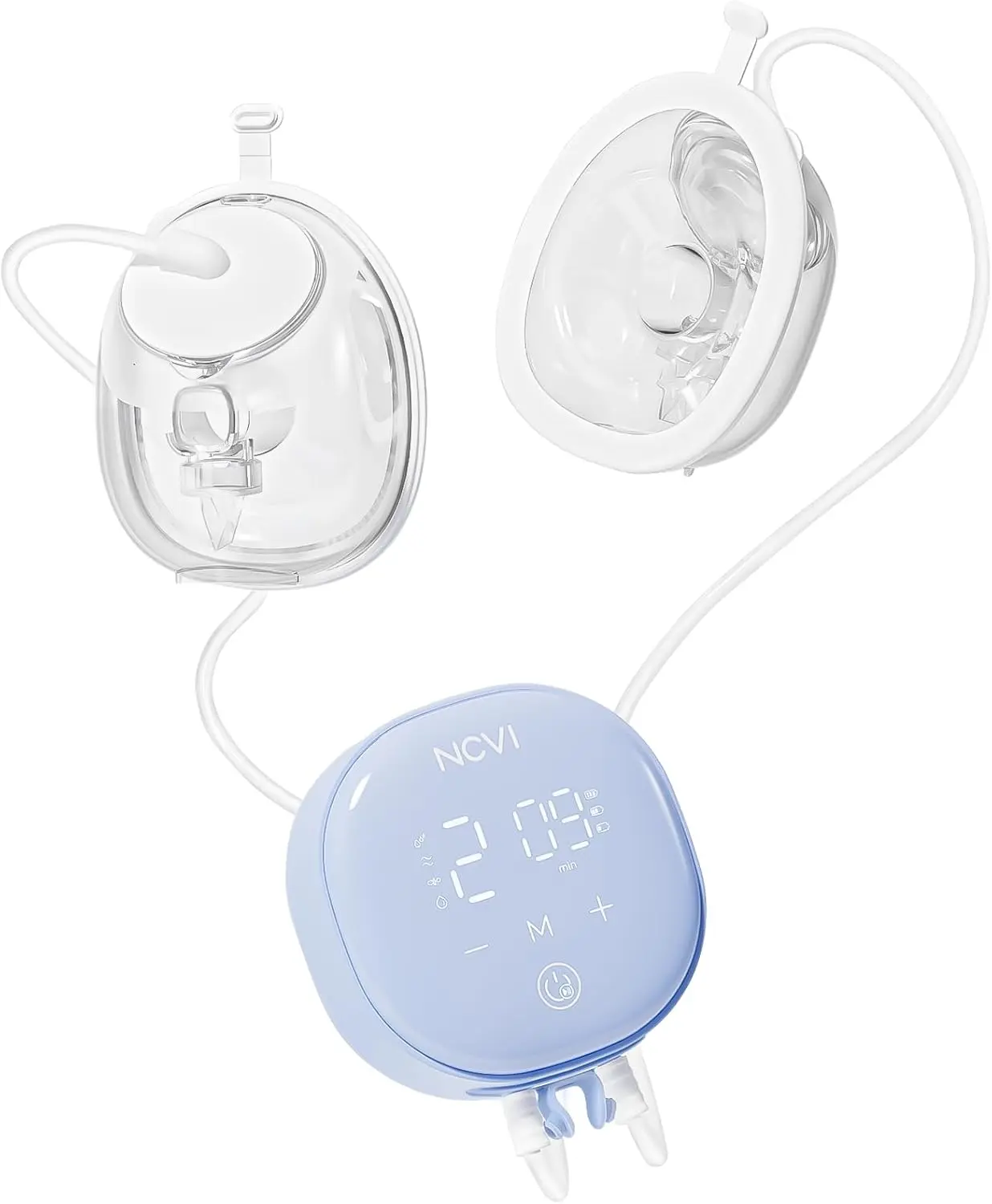 NCVI Hands Free Wearable Electric Breast Pump - 21/24mm Flanges, Third-Generation Non-Spill Wearable Cups, Portable for Travel & Work, Compact On-The-Go Design, Hands Free Pumping, Third-Generation Wearable Cups