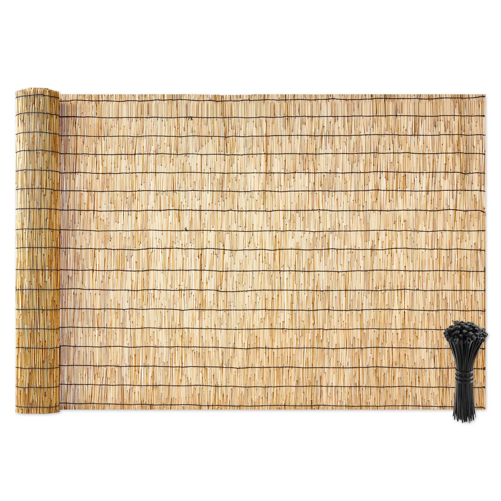 【SummerFinds】VEVOR Full-Roll Natural Reed Fencing, 4 ft x 16.4 ft, Decorative Privacy Screen for Backyard Garden Divider, Balcony Patio Restaurant Use, Sun Protection, Soft Light, Airflow, Fathers Day Gift